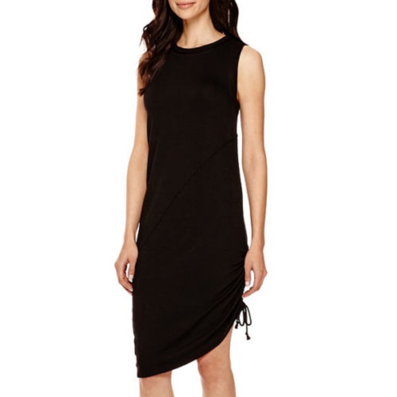 Worthington Dresses & Skirts - Worthington Black Weekend Ruched-Side Dress L